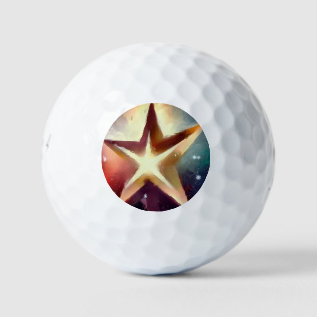 Christmas Star (4) Golf Balls (Front)