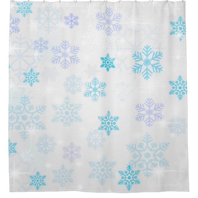 Christmas star background backdrop shower curtain (Front)