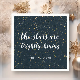 Christmas Star   Brightly Shining  Napkin