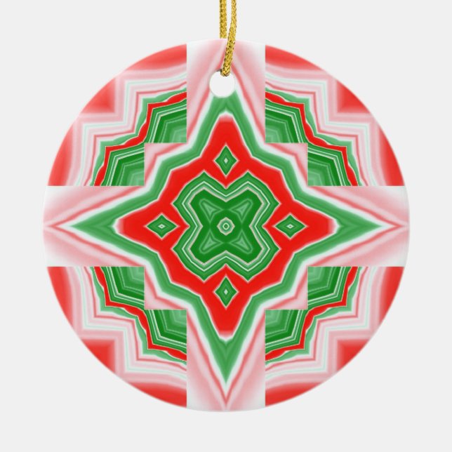 Christmas Star Ceramic Ornament (Front)