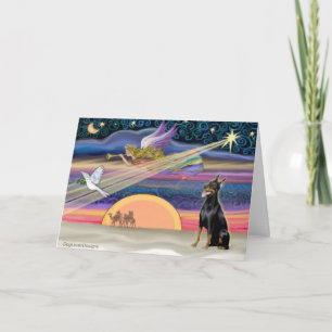 Christmas Star - Doberman 1 - Holiday Card