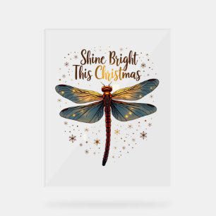 Christmas Star Dragonfly Acrylic Sign