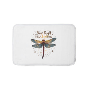 Christmas Star Dragonfly Bath Mat