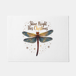 Christmas Star Dragonfly Doormat