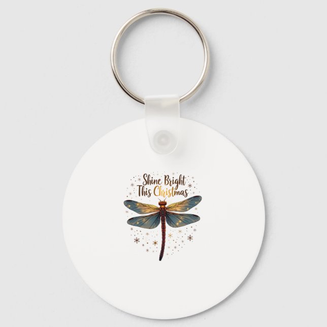 Christmas Star Dragonfly Key Ring (Front)