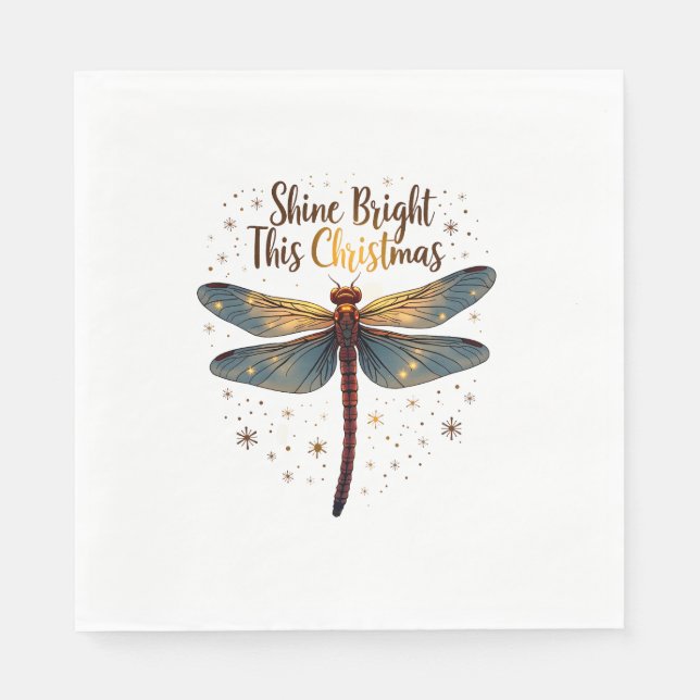 Christmas Star Dragonfly Napkin (Front)