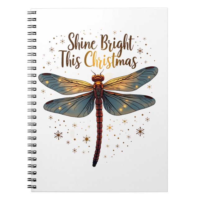 Christmas Star Dragonfly Notebook (Front)