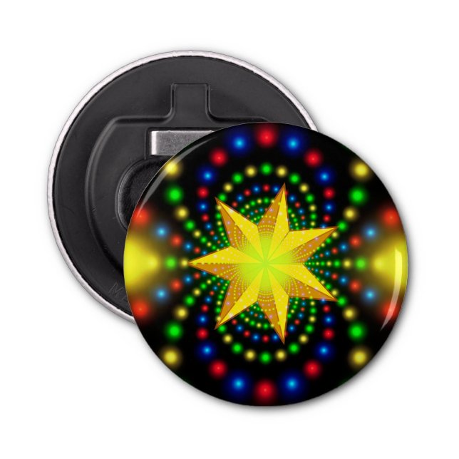 Christmas Star Fractal Design-29440 Bottle Opener (Front)