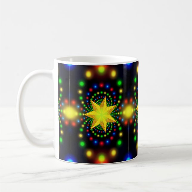 Christmas Star Fractal Design-29440 Coffee Mug (Left)