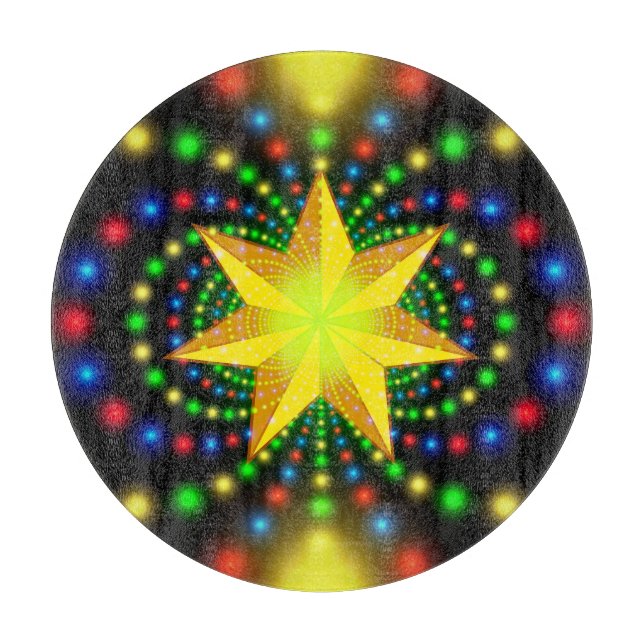 Christmas Star Fractal Design-29440 Cutting Board (Front)