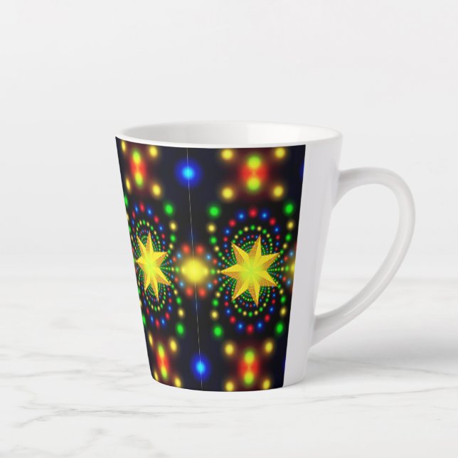 Christmas Star Fractal Design-29440 Latte Mug (Right)