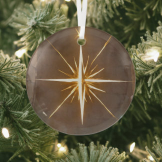 Christmas Star  Glass Tree Decoration