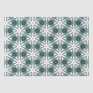 Christmas Star Green Gold Luxury Pattern Tissue Paper