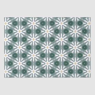Christmas Star Green Gold Luxury Pattern Tissue Paper