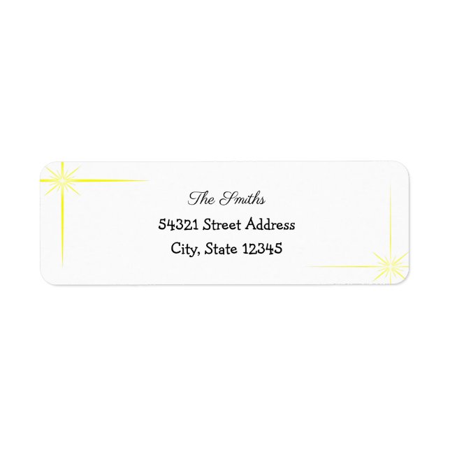 Christmas Star Holiday Return Address Label (Front)