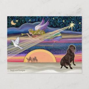 Christmas Star - Labrador Retriever (Chocolate) Holiday Postcard
