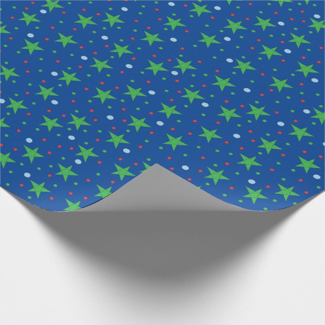 Christmas Star Lights Wrapping Paper (Corner)