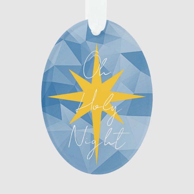 Christmas Star OH HOLY NIGHT Baby Jesus Birth Ornament (Front)