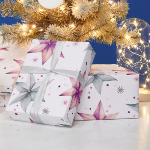 Christmas Star Ornaments Modern Christmas Wrapping Paper