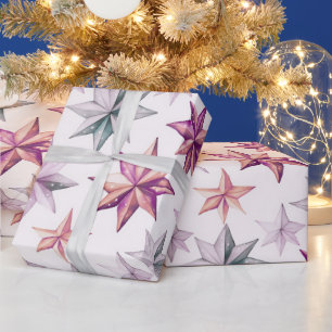 Christmas Star Ornaments Modern Christmas Wrapping Paper