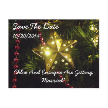Christmas Star Personalised Save The Date