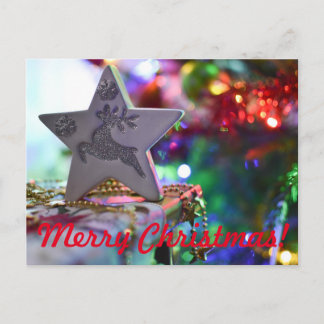 Christmas star postcard