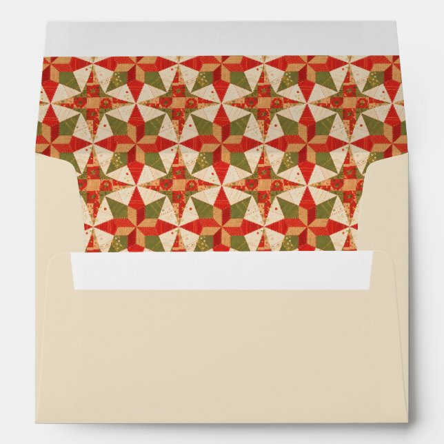 Christmas Star Quilt Envelope (Back (Bottom))