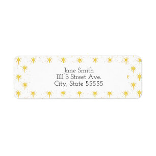 Christmas Star Return Address Label