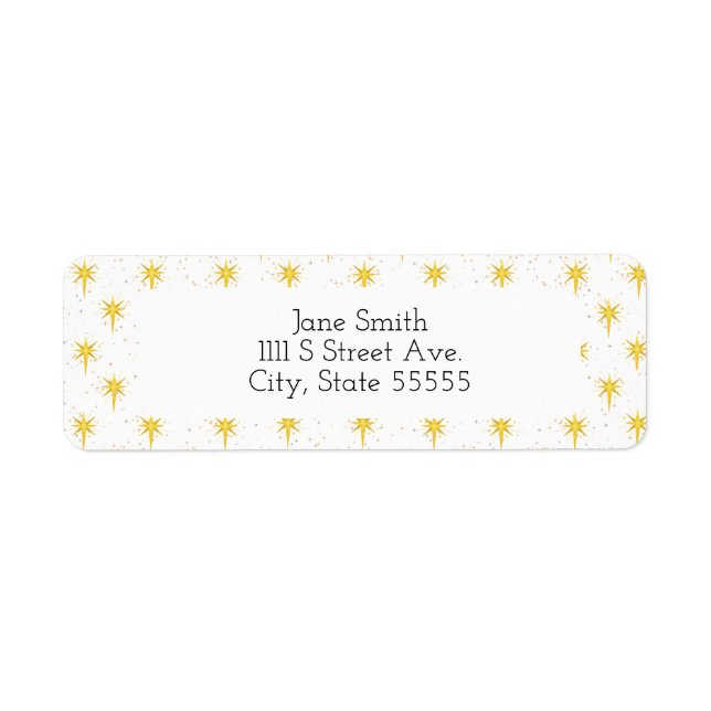 Christmas Star Return Address Label (Front)