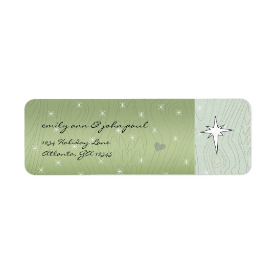Christmas Star Return Address Labels