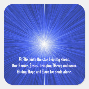 Christmas Star Square Sticker