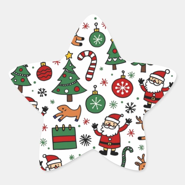Christmas  star sticker (Front)