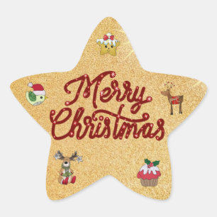 Christmas star sticker
