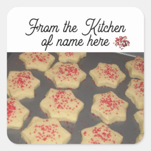 Christmas Star Sugar Cookies Package Sticker