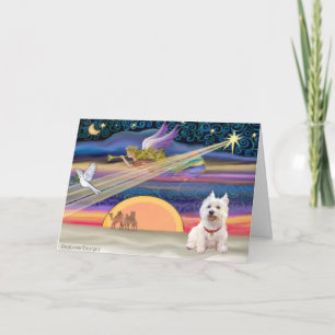 Christmas Star - West Highland Terrier 5 Holiday Card