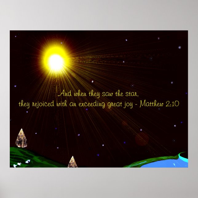 Christmas Star with Scripture Poster (Front)