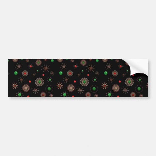 Christmas Starburst Bumper Sticker (Front)