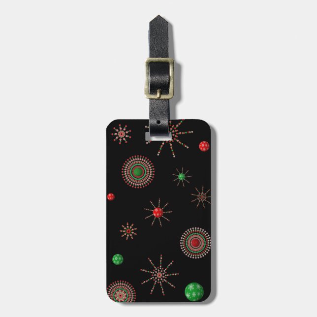 Christmas Starburst Luggage Tag (Front Vertical)