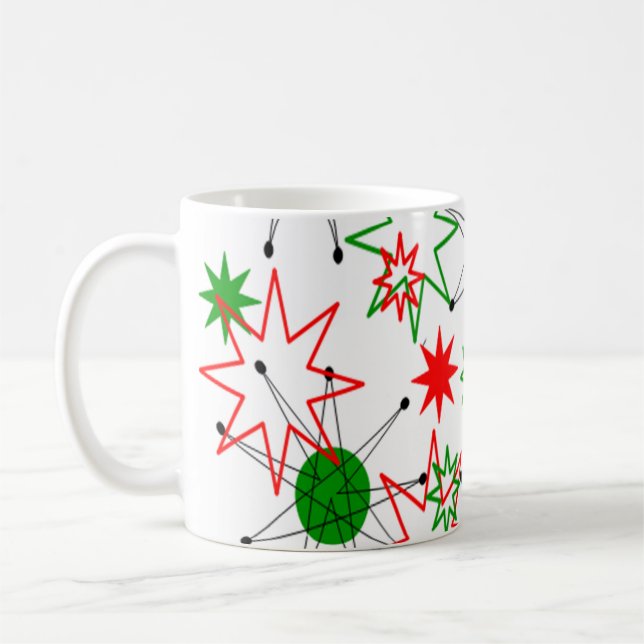 Christmas Starbursts Coffee Mug (Left)