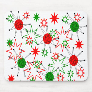 Christmas Starbursts Mouse Pad