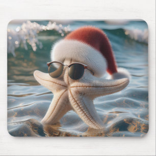 Christmas Starfish In the Ocean Mouse Pad