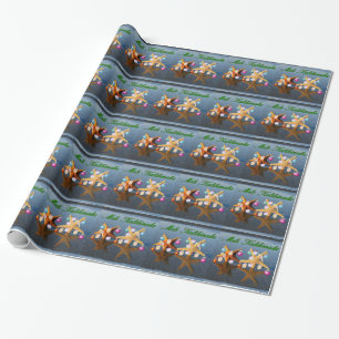 Christmas Starfish print Wrapping Paper