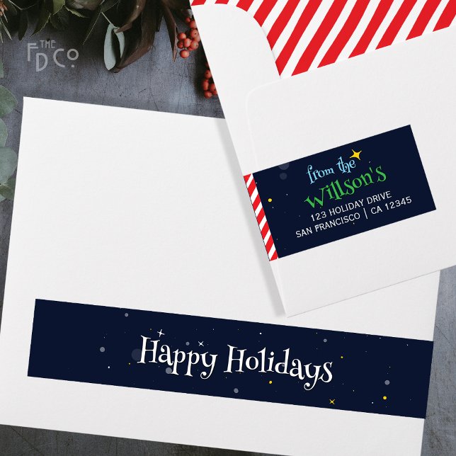 Christmas Starry Candy Cane Magic Wrap Around Label (Creator Uploaded)