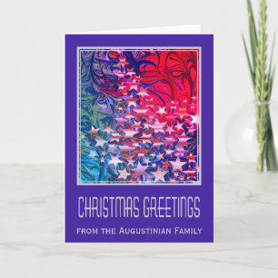 Christmas Stars   ABSTRACT   Purple   Festive Holiday Card