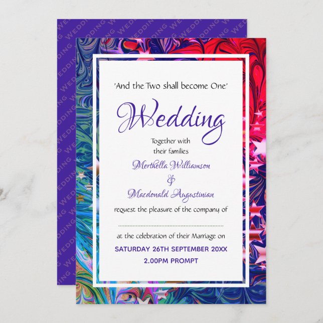 CHRISTMAS STARS | Abstract Winter | Festive Invitation (Front/Back)