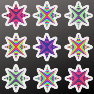 Christmas Stars colourful sticker pack