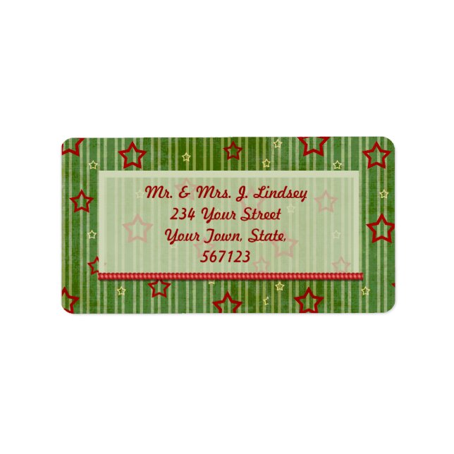Christmas Stars Label (Front)