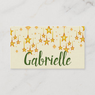 Christmas Stars Personalised Place Card