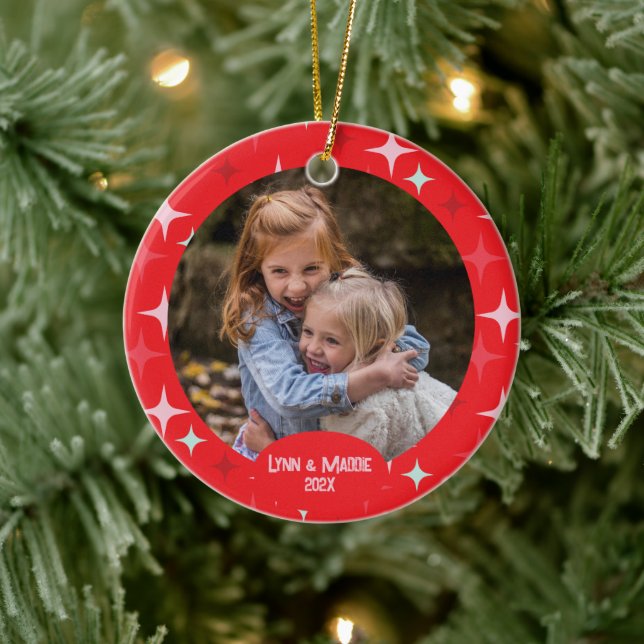 Christmas Stars Photo Ornament (Tree)