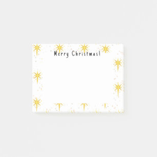 Christmas stars post-it notes